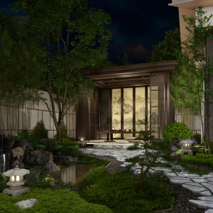 新中式庭院花园设计案例一